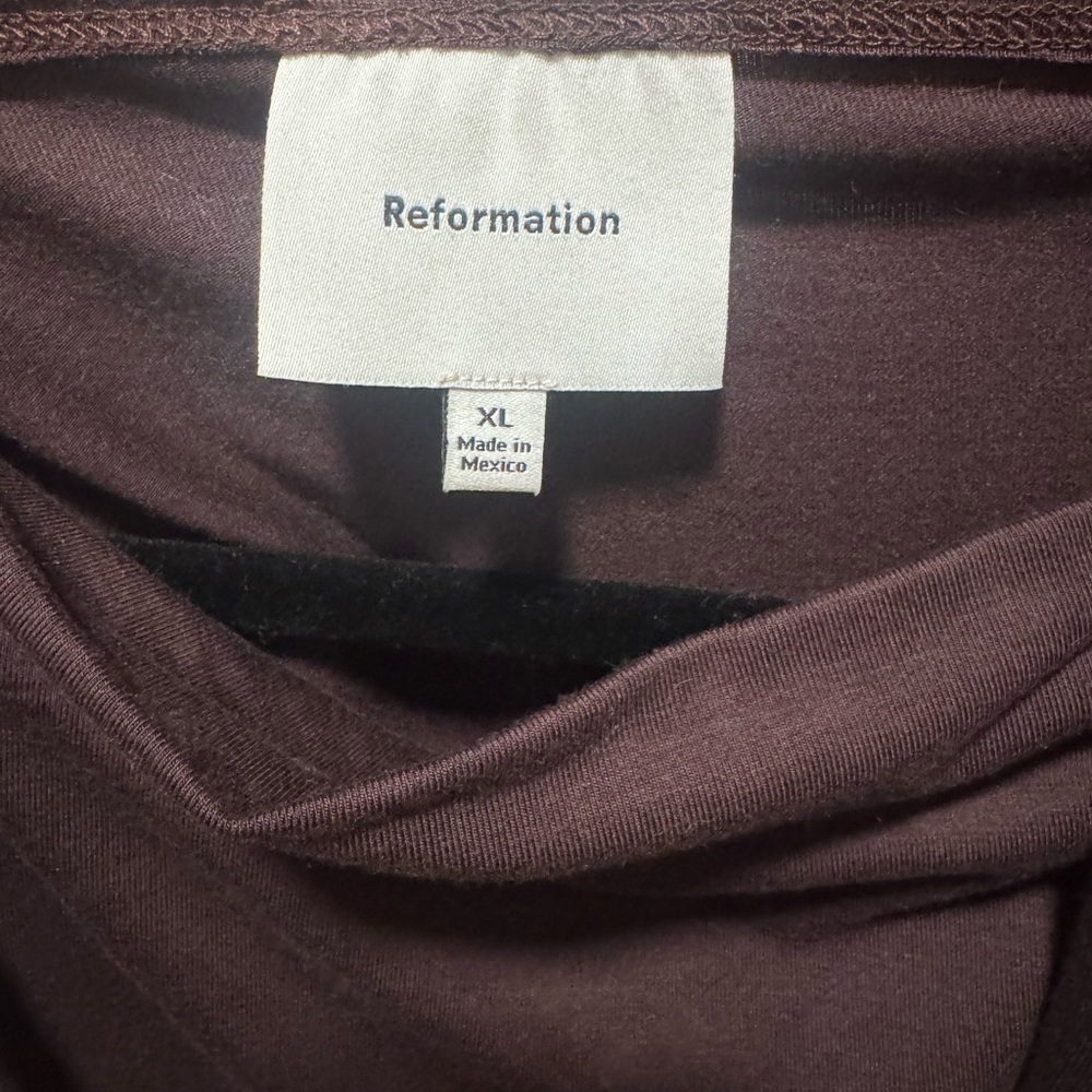 Reformation Emi Knit Two Piece- Black Currant- Size XL - Picture 4 of 4